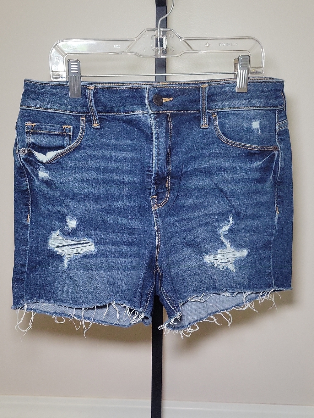 Old Navy Distressed Dark Blue Denim Shorts